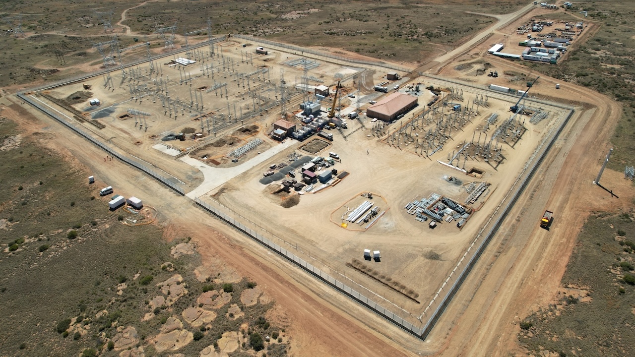Caption: Main Transmission Station (MTS) for Koruson 1 and Koruson 2 under construction