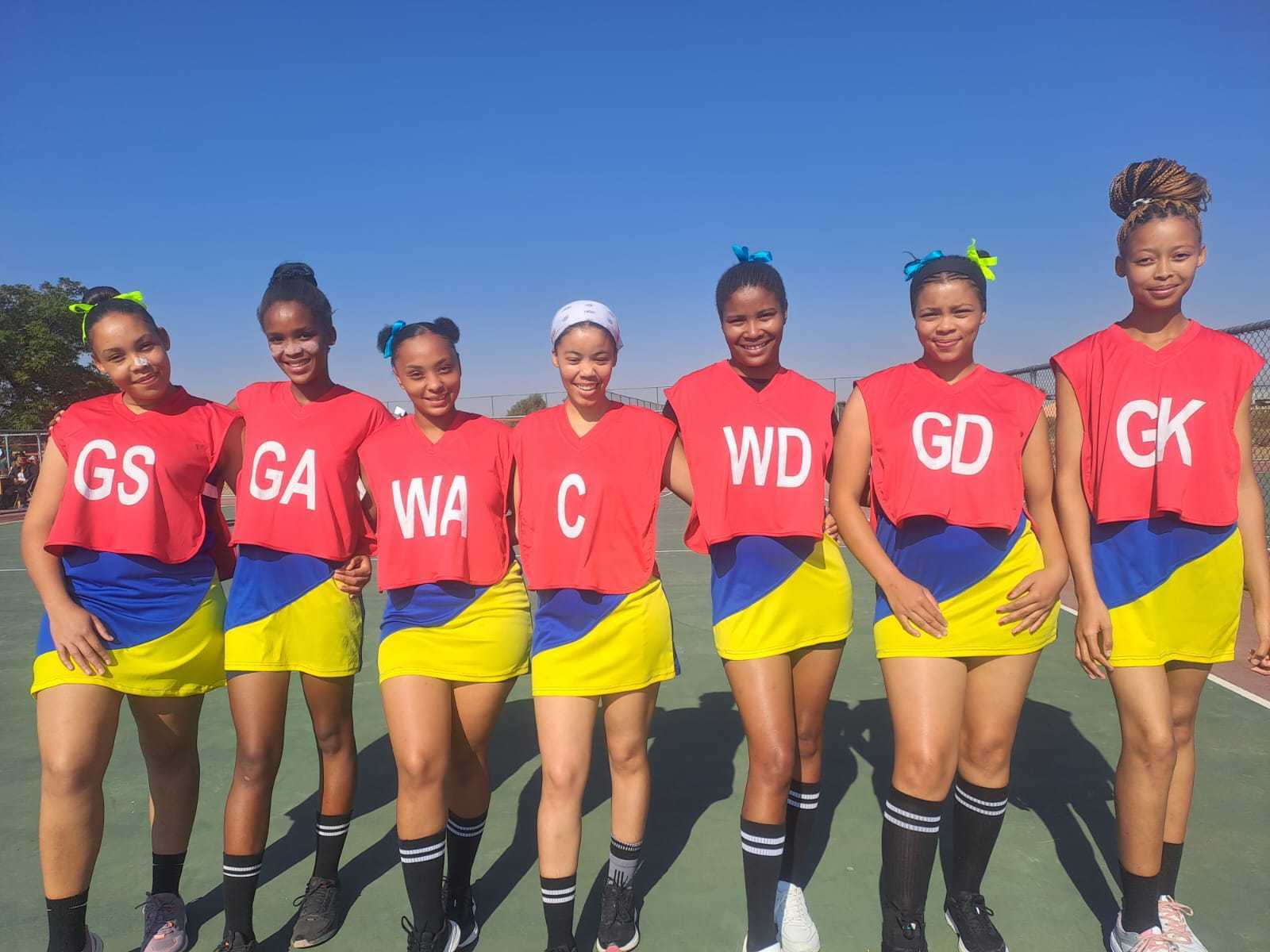 From left to right: Beneathe Van Voore, Miche Absalom, Amberose Adams, Anastacia Alxander, Amy Kayzer, Shireen Beukes, and Tamia Smith